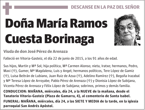 MARÍA RAMOS CUESTA BORINAGA