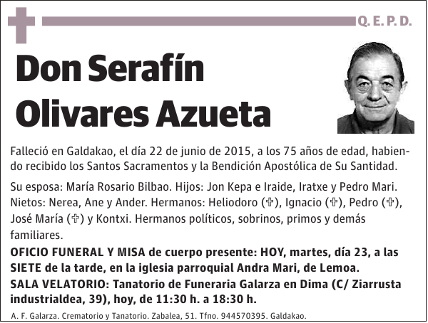 SERAFÍN OLIVARES AZUETA