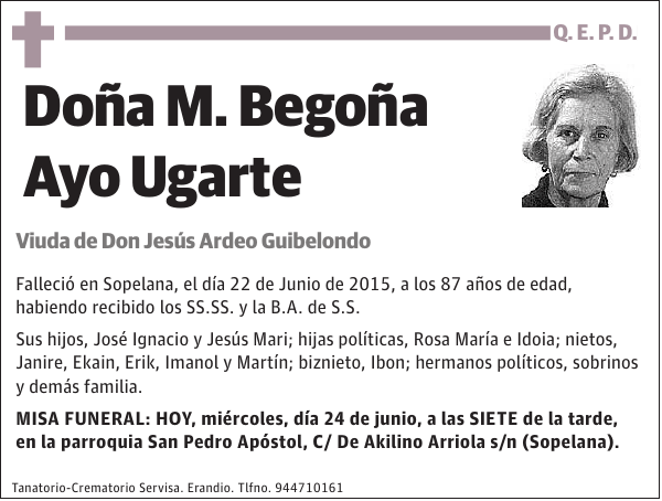 M. Begoña Ayo Ugarte