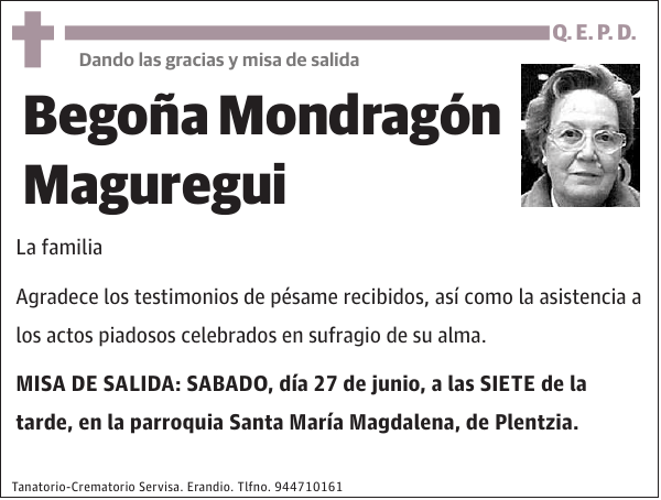 Begoña Mondragón Maguregui