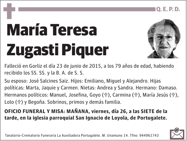 María Teresa Zugasti Piquer