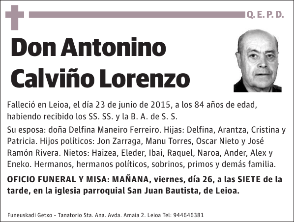 Antonino Calviño Lorenzo