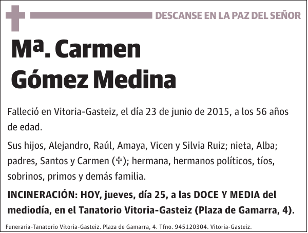 Mª. Carmen Gómez Medina