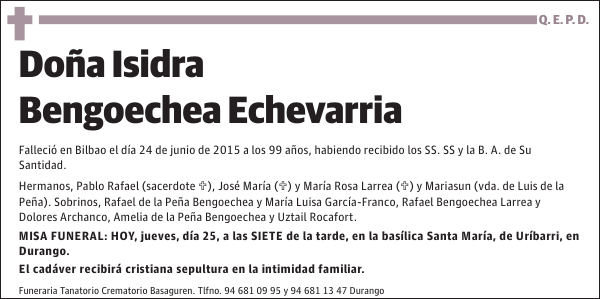 Isidra Bengoechea Echevarria