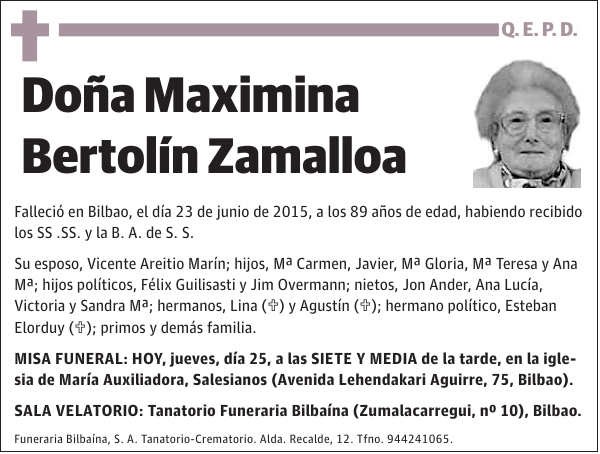 Maximina Bertolín Zamalloa