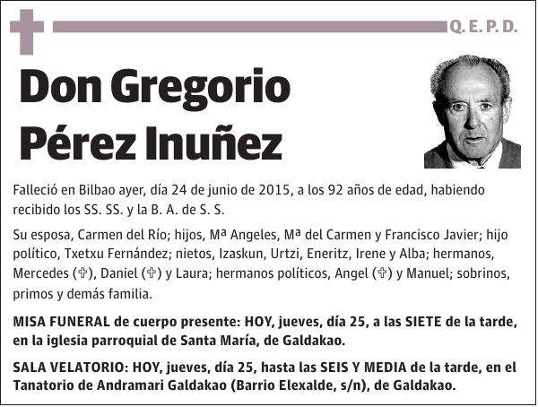 Gregorio Pérez Inuñez