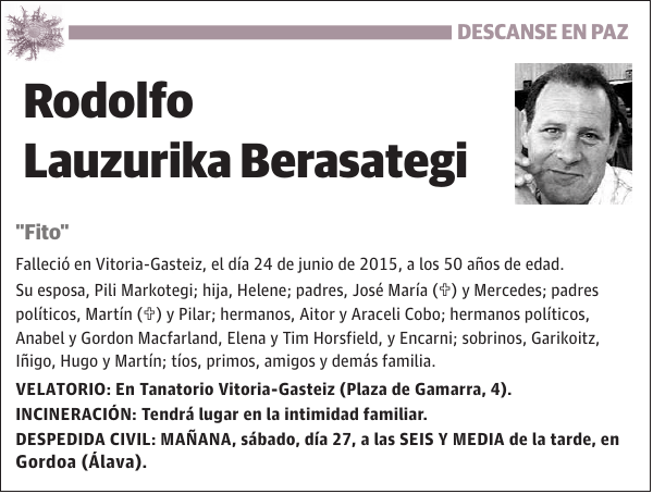 Rodolfo Lauzurika Berasategi