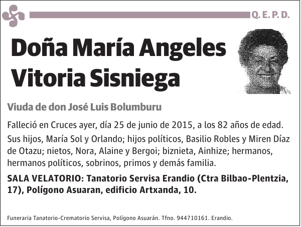 María Angeles Vitoria Sisniega