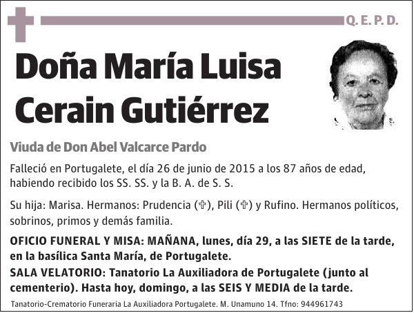 María Luisa Cerain Gutiérrez