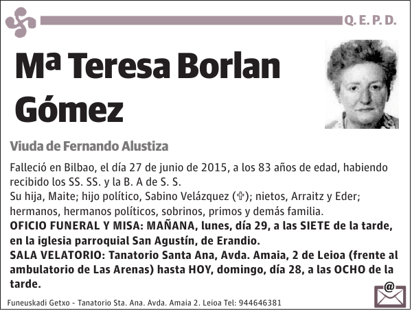 Mª Teresa Borlan Gómez