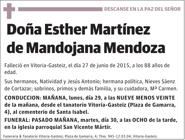 Esther Martínez de Mandojana Mendoza