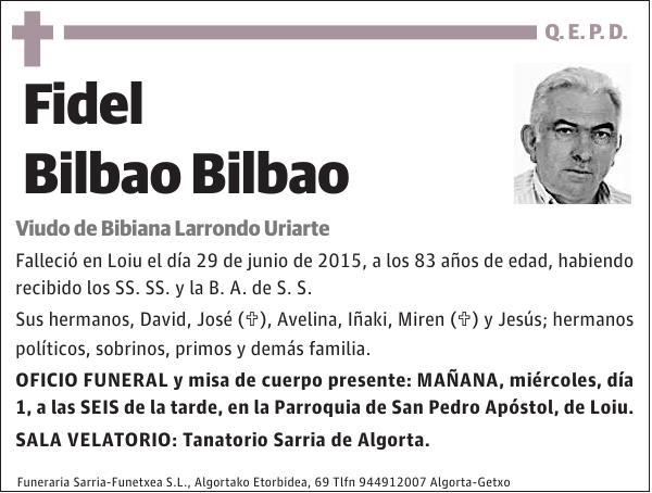 Fidel Bilbao Bilbao