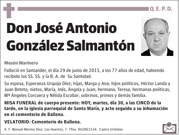 José Antonio González Salmantón