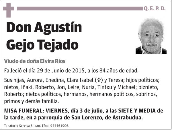 Agustín Gejo Tejado