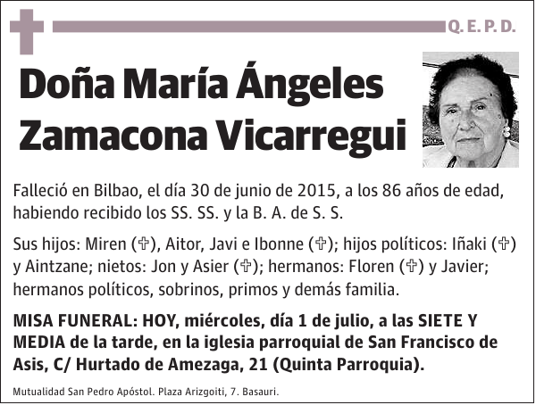 María Ángeles Zamacona Vicarregui