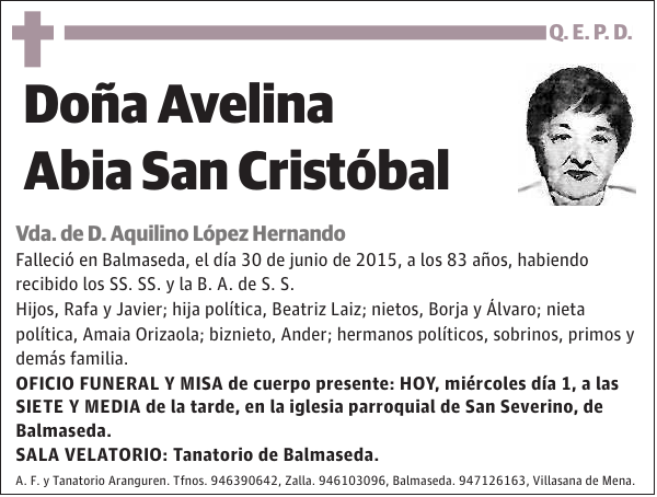 Avelina Abia San Cristóbal