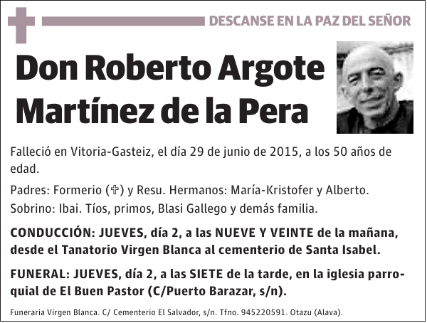 Roberto Argote Martínez de la Pera