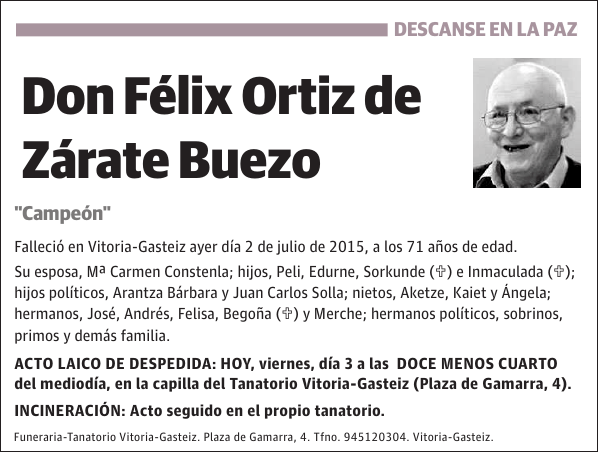 Félix Ortiz de Zárate Buezo