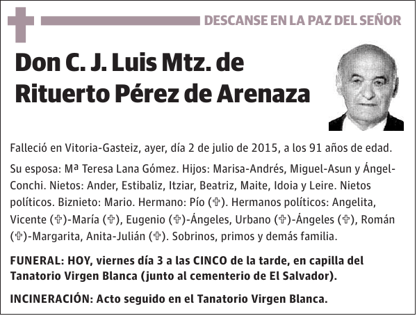 C. J. Luis Mtz. de Rituerto Pérez de Arenaza