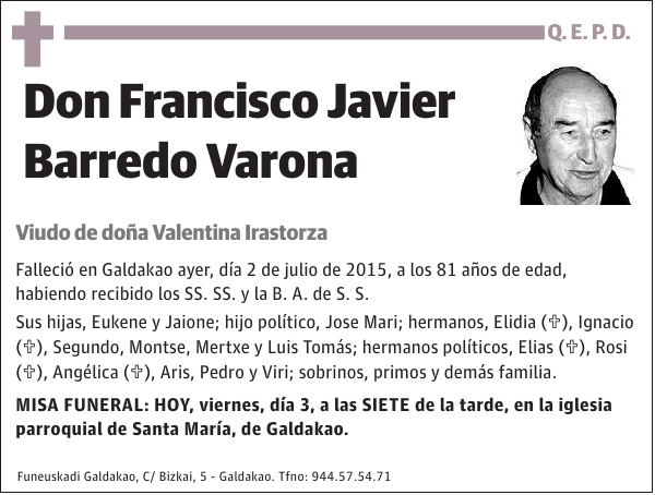 Francisco Javier Barredo Varona