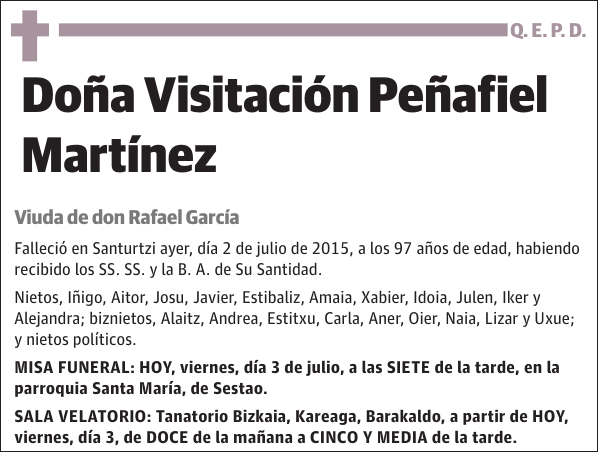 Visitación Peñafiel Martínez