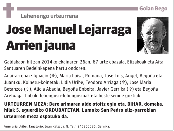 Jose Manuel Lejarraga Arrien