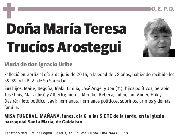 María Teresa Trucíos Arostegui