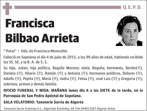 Francisca Bilbao Arrieta