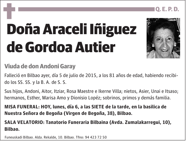 Araceli Iñiguez de Gordoa Autier