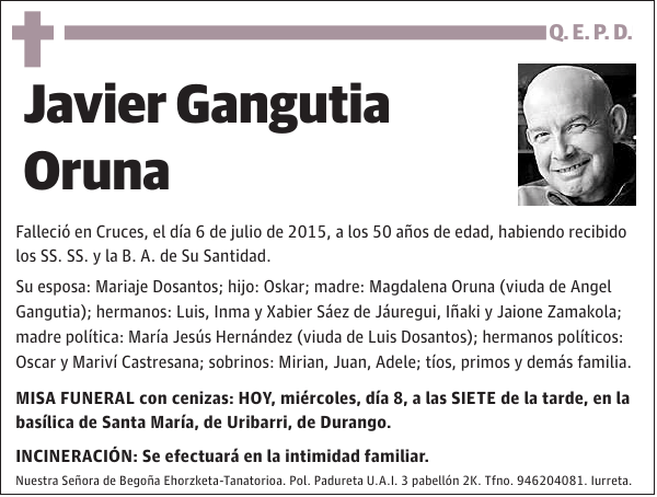 Javier Gangutia Oruna