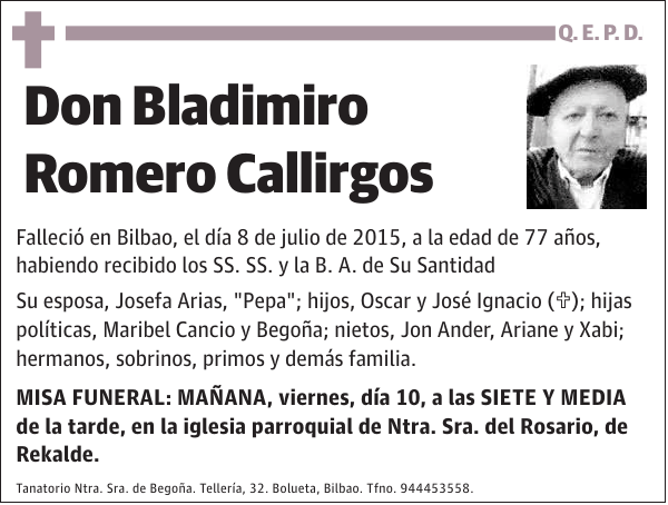 Bladimiro Romero Callirgos