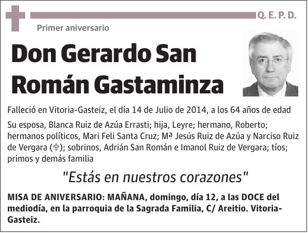 Gerardo San Román Gastaminza