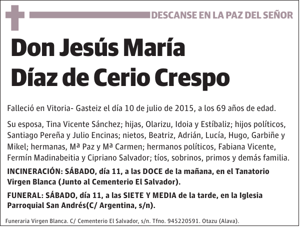 Jesús María Díaz de Cerio Crespo