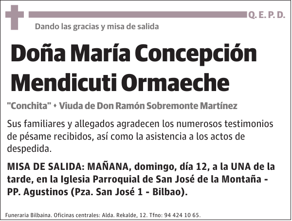 María Concepción Mendicuti Ormaeche