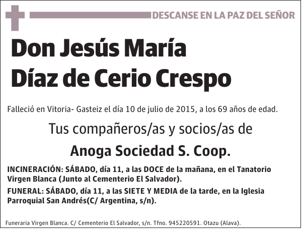 Jesús María Díaz de Cerio Crespo