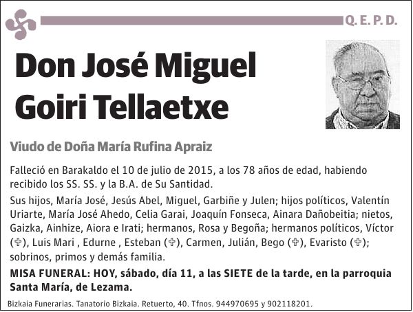 José Miguel Goiri Tellaetxe