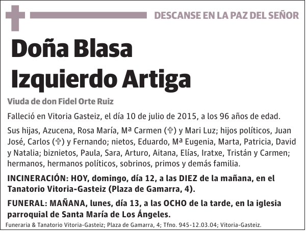 Blasa Izquierdo Artiga