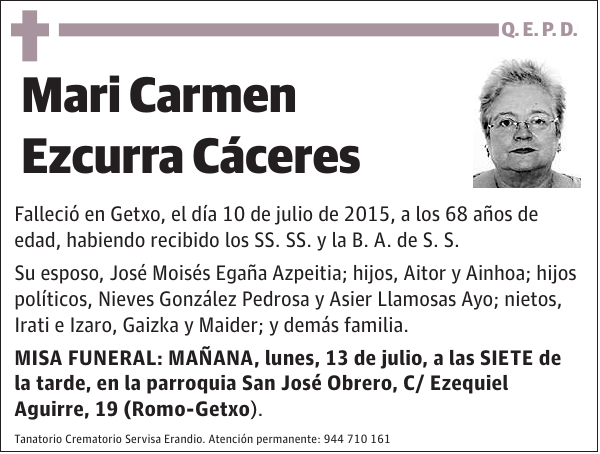 Mari Carmen Ezcurra Cáceres