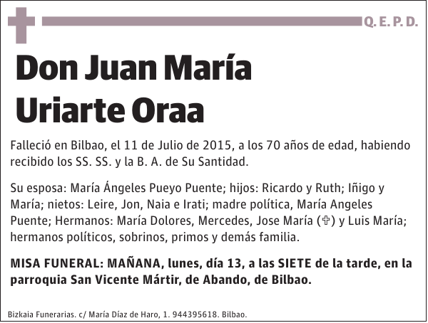 Juan María Uriarte Oraa