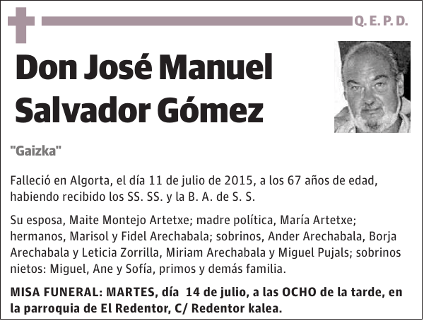 José Manuel Salvador Gómez