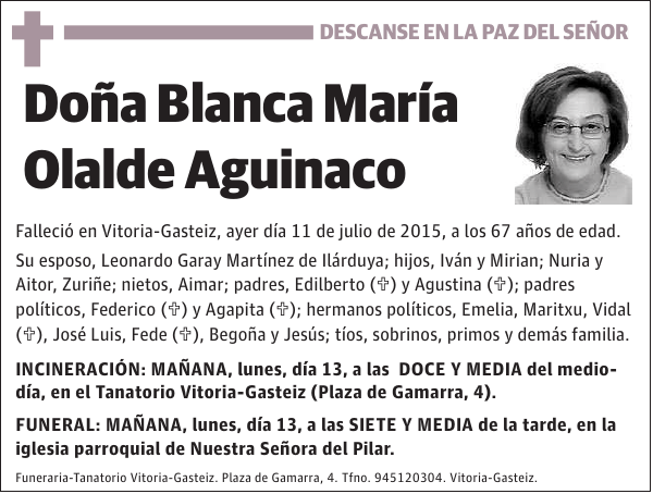 Blanca María Olalde Aguinaco