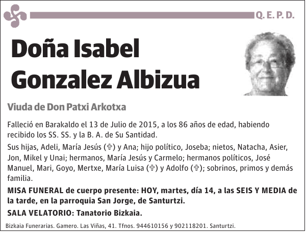 Isabel Gonzalez Albizua