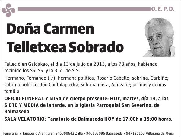 Carmen Telletxea Sobrado