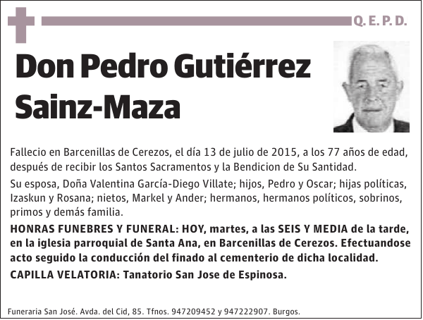 Pedro Gutiérrez Sainz-Maza