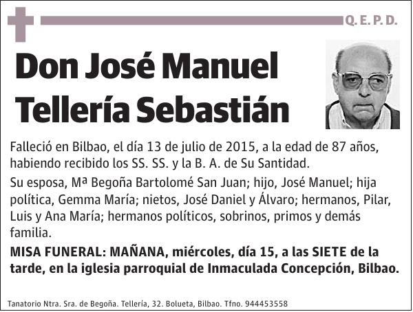 José Manuel Tellería Sebastián