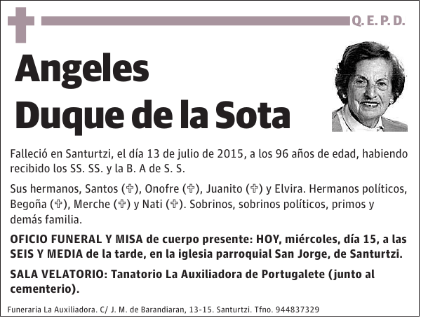 Angeles Duque de la Sota