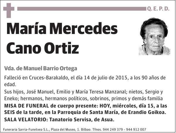 María Mercedes Cano Ortiz