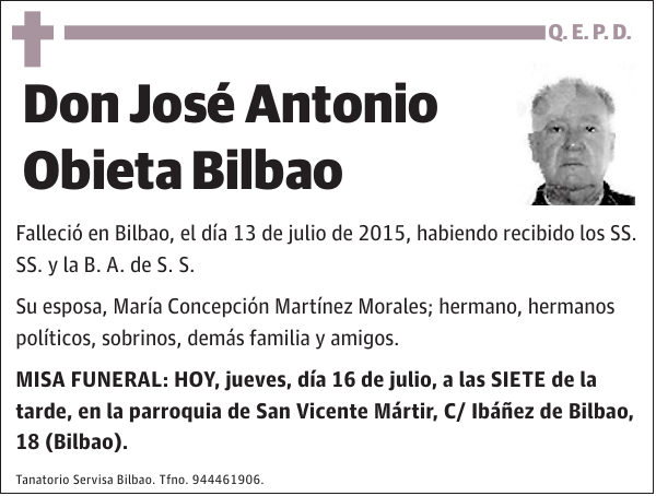 José Antonio Obieta Bilbao