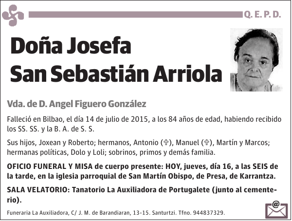 Josefa San Sebastián Arriola