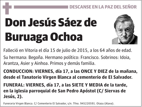 Jesús Sáez de Buruaga Ochoa